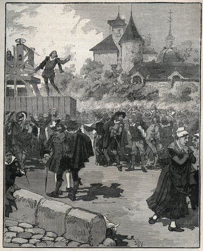 Erfaring med mekanisk gruvedrift av Nicolas Briot (gravør av kongeriket Frankrike) (1579-1646) i 1616. Gravering fra 1885 i “”Les arts et metiers illustrés”” av Adolphe BITARD. av Unknown artist