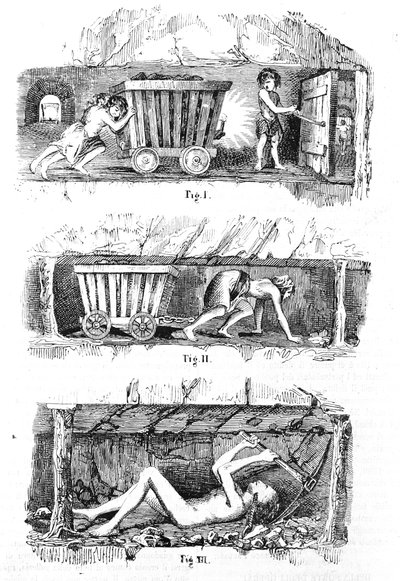 Utnyttelse av barnearbeid i engelske kullgruver av Unknown artist