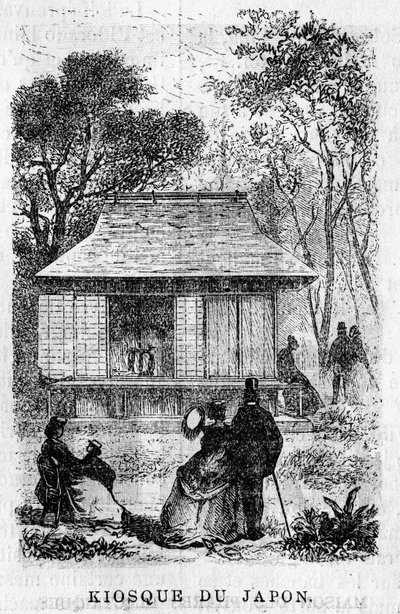 Utstilling Universelle de Paris i 1867: Japans kiosk. av Unknown artist
