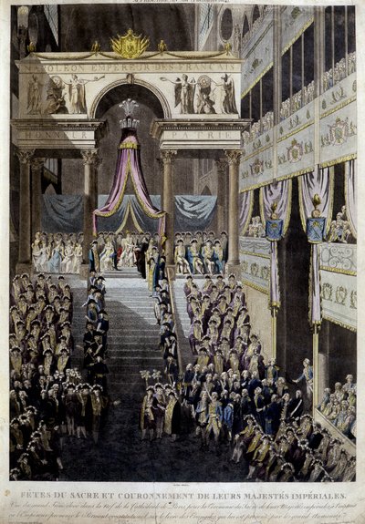 Festen for kroningen og kroningen av deres keiserlige majesteter i 1804. av Unknown artist