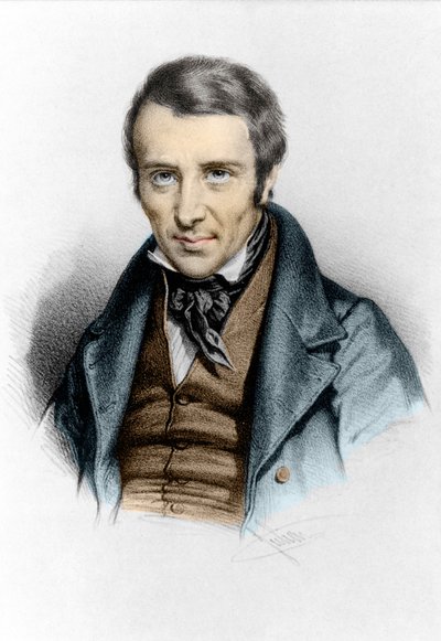 Felician Lamennais. Portrett av Félicité Robert de La Mennais eller Lamennais. Fransk prest og forfatter (Saint-Malo av Unknown artist