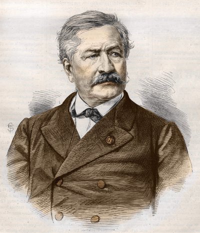 Ferdinand de Lesseps (1805 - 1894), gravering, Bianchetti-samling av Unknown artist