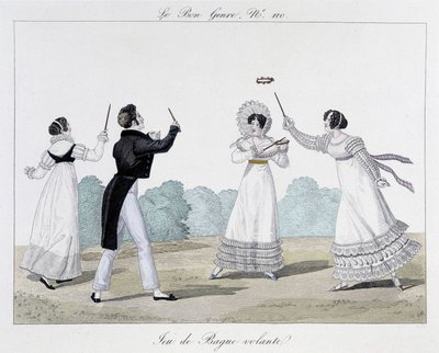 Flying ring game - i «The Good Genre», nr. 110, tidlig på 1800-tallet av Unknown artist