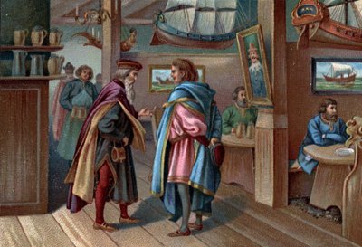 Tidligere kjøpesentre: Lubecks navigatørkammer på 1600-tallet av Unknown artist