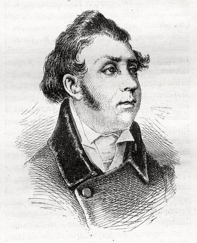 Francois Charles (Francois-Charles) Dulong - fransk advokat og politiker - 1792-1834 - gravering av Unknown artist