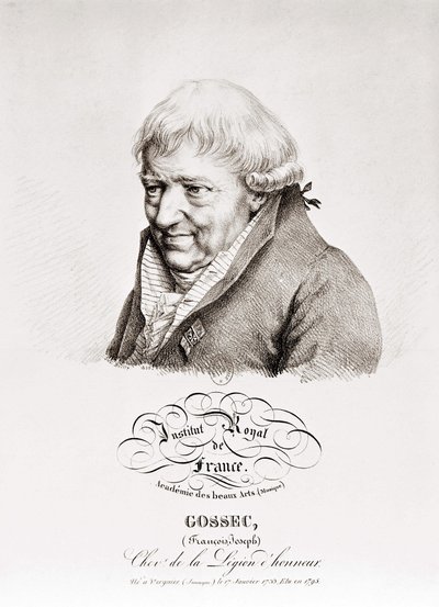 François Joseph Gossec. fransk komponist. 1734-1829 av Unknown artist