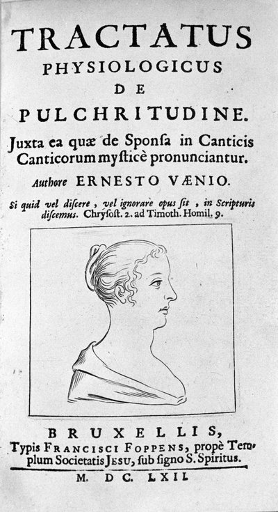 Frontispice av "A Treatise on Physiological Beauty" omhandler Ernesto Venio av Unknown artist