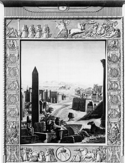 Frontispice of”” Description of Egypt”” - tidlig på 1800-tallet av Unknown artist