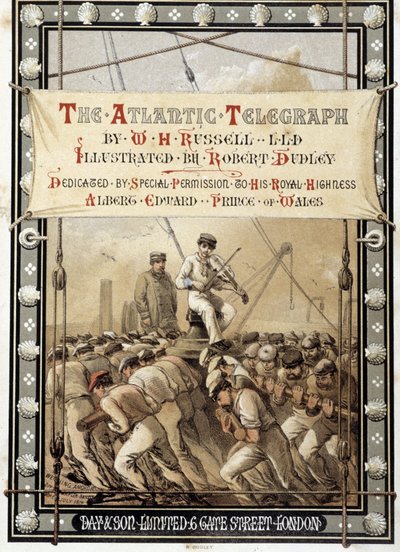 Frontispice av boken "" The Atlantic telegraph "" av W. H. Russel, ca. 1860 av Unknown artist