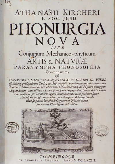 Frontispice av Phonurgia nova (1673) av Unknown artist