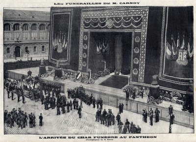 Funeral of Sadi Carnot (1837-1894), former French president, at the Pantheon in Paris. Arrival of the funeral tank. Engraving in “” Le Parisien”” av Unknown artist