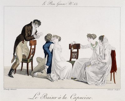 Spill: The Capuchine Kiss - i "" The Good Genre", n¡65, tidlig på 1800-tallet av Unknown artist