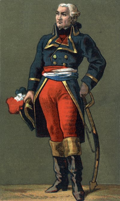 General Dumouriez. Charles Francois du Perier, dit du Perier du Mourier deretter Dumouriez General francais (1739-1823). Kromolitografi fra 1800-tallet av Unknown artist