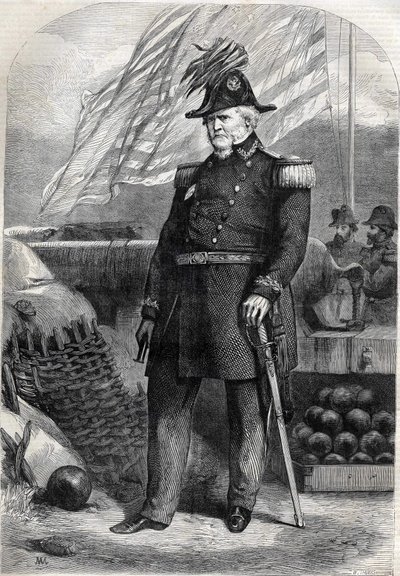 General Winfield Scott (1786 - 1866). gravering fra 1860. av Unknown artist