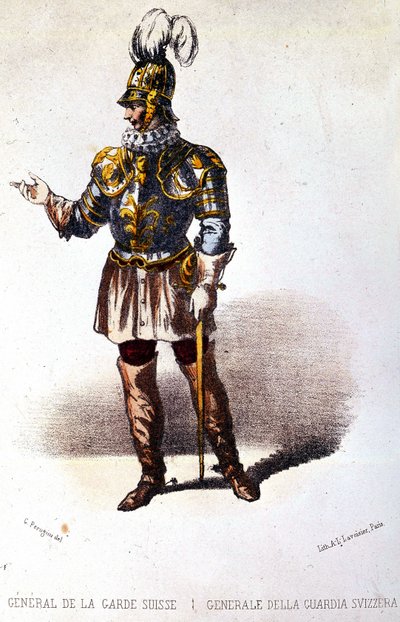 General for den sveitsiske garde, rundt 1860 av Unknown artist