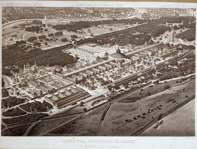 Generell oversikt over verdensutstillingen i Wien i 1873. av Unknown artist