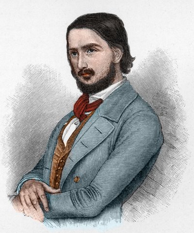 Georg Friedrich Rudolph Theodor Herwegh (1817-1875) German poet, revolutionary and translator. av Unknown artist