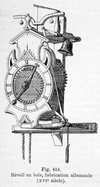Tyskprodusert trevekkerklokke av Unknown artist