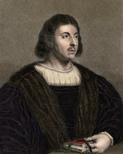Giovanni Boccaccio (Boccace) 1313-1375 - gravering - 1800-tallet av Unknown artist