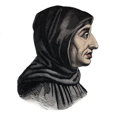 Girolamo Savonarola (1452 -1498) Italiensk dominikansk prest og leder av Firenze - Portrett av Jerome Savonarole (Girolamo Savonarola (1452-1498), italiensk dominikansk predikator og reformator av Unknown artist