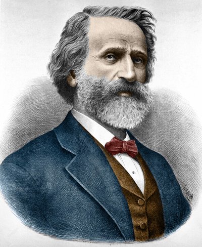 Giuseppe Verdi (1813-1901), italiensk komponist. av Unknown artist