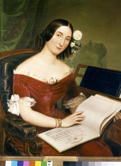 Giuseppina Strepponi (1815-1897), berømt sopran, kone til Giuseppe Verdi. av Unknown artist