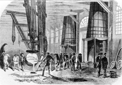 Grenelle støperi i 1885. av Unknown artist