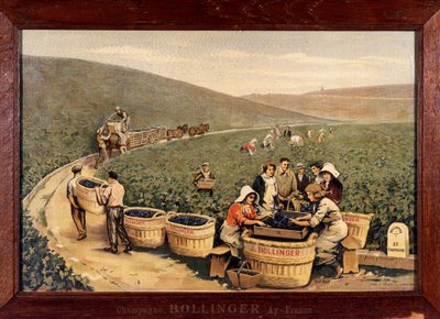 Innhøsting på Bollinger. cirka 1900. av Unknown Artist