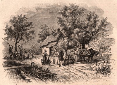 Høst av epler i Normandie, Frankrike av Unknown