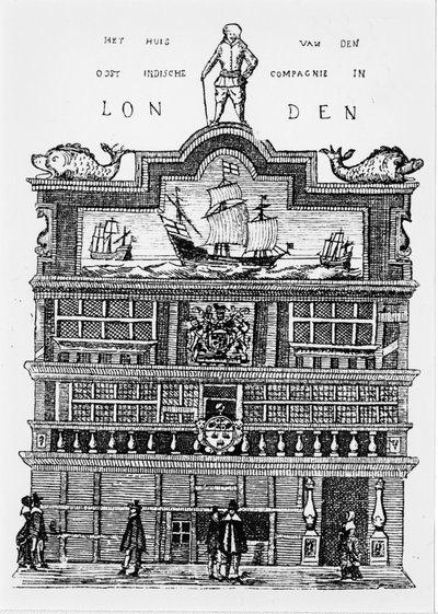 Hovedkvarter for East India Company i London på 1600-tallet. av Unknown artist