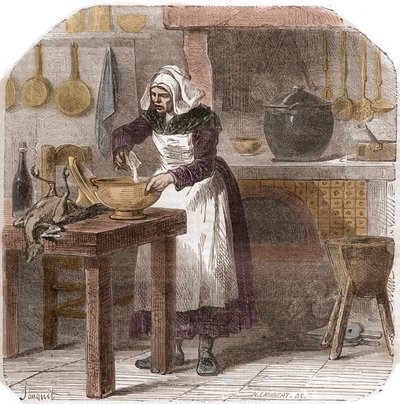 Helene Jegado (1803-1852) Fransk hushjelp og seriemorder - L'poisonneuse Helene Jegado (1803-1852) - Gravering fra 1800-tallet av Unknown artist