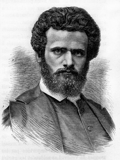 Henri Regnault (1843-1871), fransk maler. Gravering av slutten av 1800-tallet i "Histoire de France"" av H. Martin. av Unknown artist
