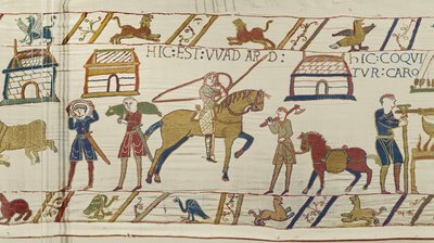 Her er Wadard, Bayeux Tapestry (ullbroderi på lin) av Unknown artist