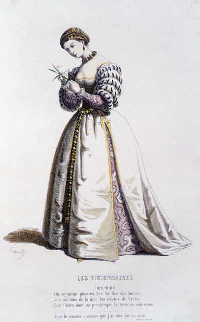 Hesperie i ""de visjonære"" (av Jean Desmarets Saint Sorlin i 1637), i ""Fransk teater på 1500- og 1600-tallet før Moliere"" av Edouard Fournier. av Unknown artist