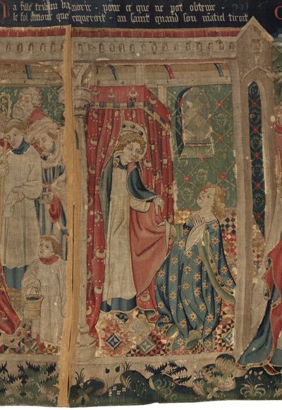 Historien om Saint Piat og Saint Eleuthère, scene 11: Fristelsene til Saint Éleuthère av Unknown artist