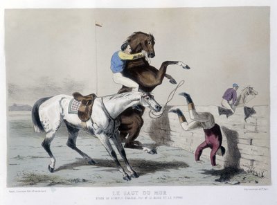 Hesteridning: Le jump du mur, Steeple - i "" Le Centaure"" av Unknown artist
