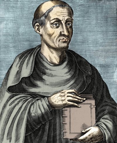 Hugues de Saint Victor. French theologian and philosopher. 12th century. Engraving of the 17th century. av Unknown artist