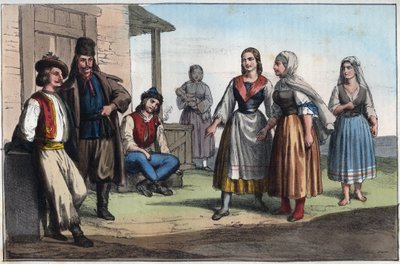 Ungarsk bonde på 1800-tallet - gravering fra "" skikker og tradisjoner til alle folkeslag i universet. Det vil si historien om regjeringen, lovene, militsen, om religionen til alle nasjoner fra de fjerneste tider til i dag "1856 av Unknown artist
