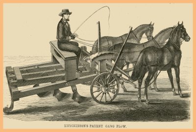 Hutchinson Patent Gang Plough av Unknown Artist