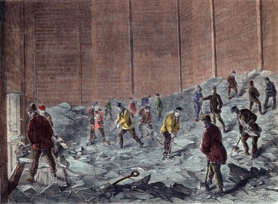 Isproduksjon i Chelsea: innsamling og lagring. av Unknown artist