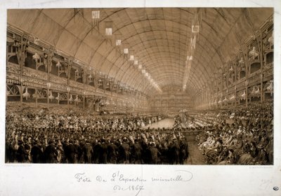 Illustrasjon som viser den internasjonale utstillingen i 1867 (Exposition Universelle d