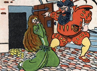 Illustrasjon til «Blåskjegg» av Unknown Artist