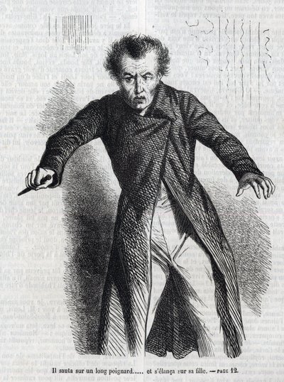 Illustrasjon av "La Vendetta", roman av Honore de Balzac (1799-1850). av Unknown artist