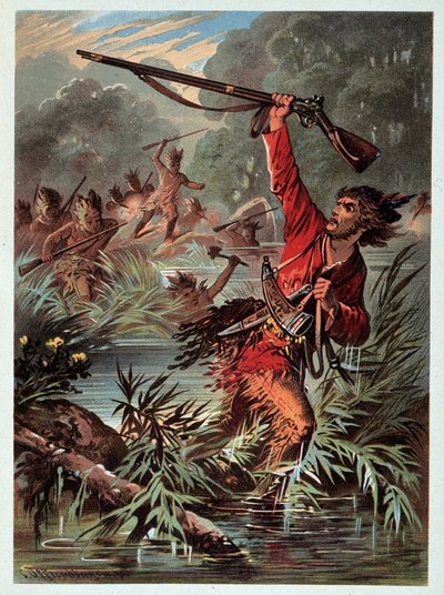Illustrasjon av "" skinnstrømper" av F. Cooper av Unknown artist