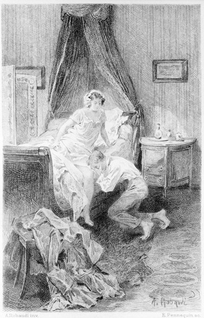 Illustrasjon av "Red and Black" av Stendhal. 1830. av Unknown artist