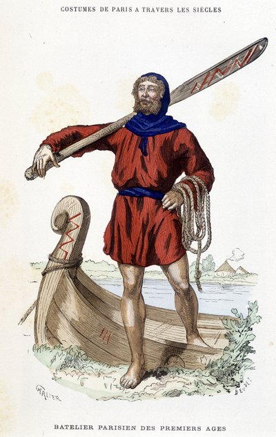 I Paris gjennom århundrene av Knee-Lac av Unknown artist