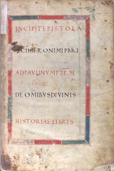 Incipit Epistle, åpningssiden av epistelen, 1000-tallet (miniatyr, membranøst manuskript) av Unknown artist