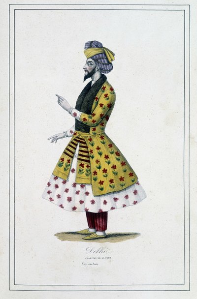 India: mannen fra Delhi - i "The different peoples of the earth"" av far Paul Jonhanneaud, Librairie des Bons livres av Unknown artist