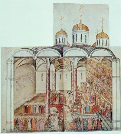 Induksjon av Michael III, tsar av Russland (Mikhael Romanov av Unknown artist