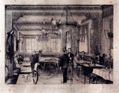 Innvendig utsikt over kafeen Le Procope i rue de l